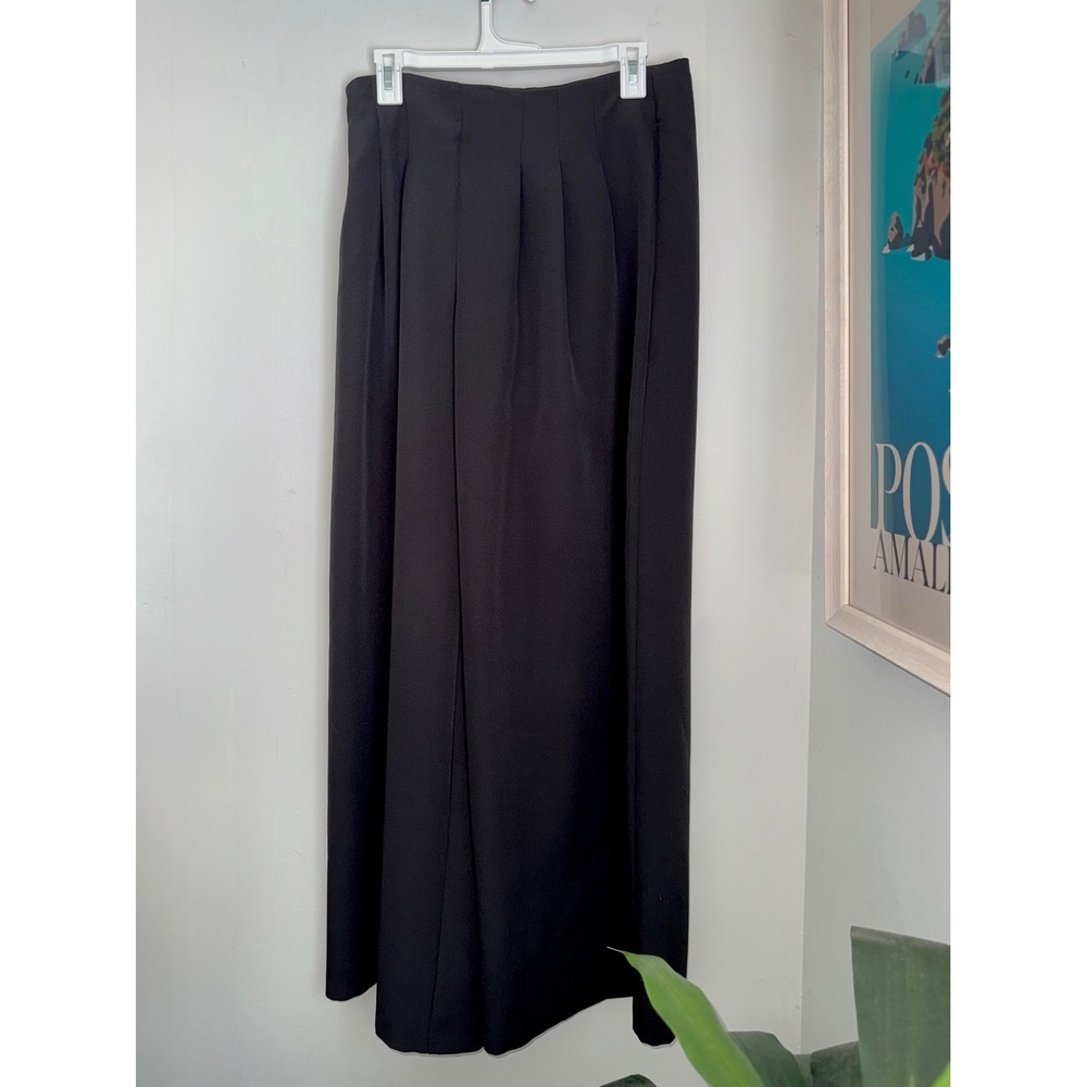 Envie Black Wide Leg Pleated Trousers High Waisted Palazzo Pants Size L